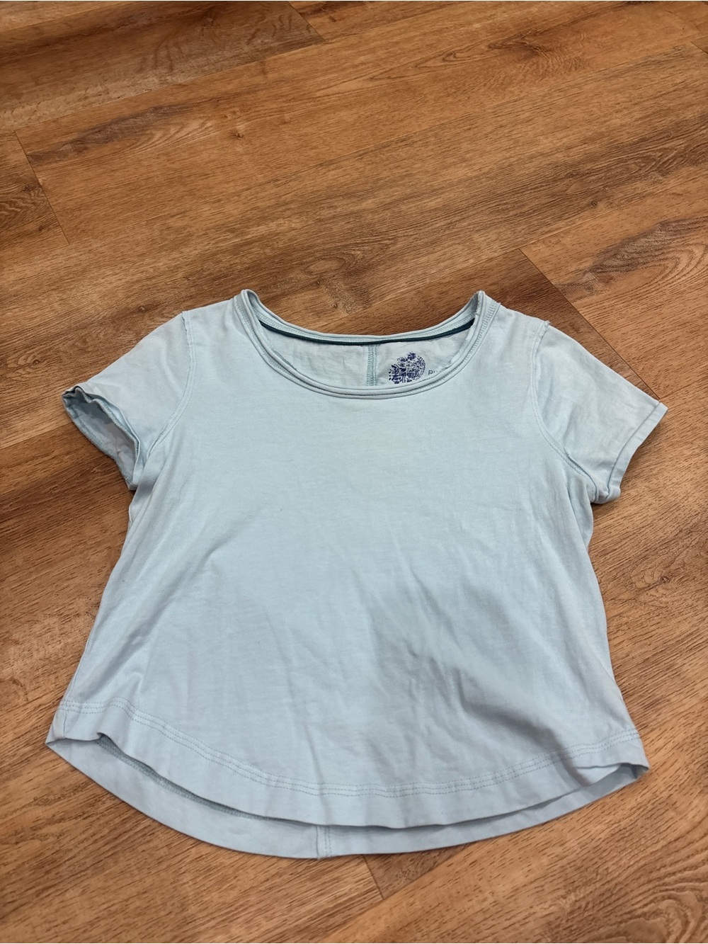 Pilcro Pale Blue Short Sleeve Scoop Neck Tee